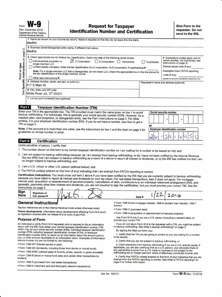 W9990 Tax Form 2016 MEDLIFE (20162017) PDF PDF Withholding Tax Social Security Number