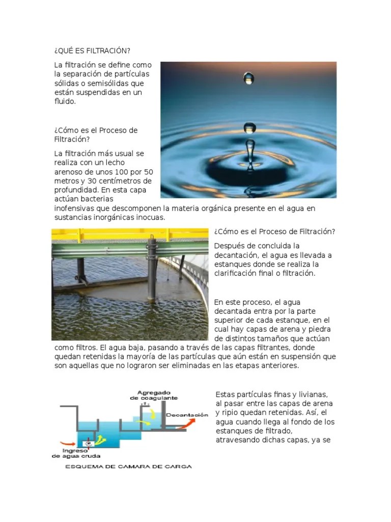 QuÃ© Es La FiltraciÃ³n FiltraciÃ³n Agua