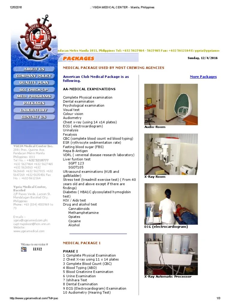 __ Ygeia Medical Center Manila, Philippines Urine Urinary System