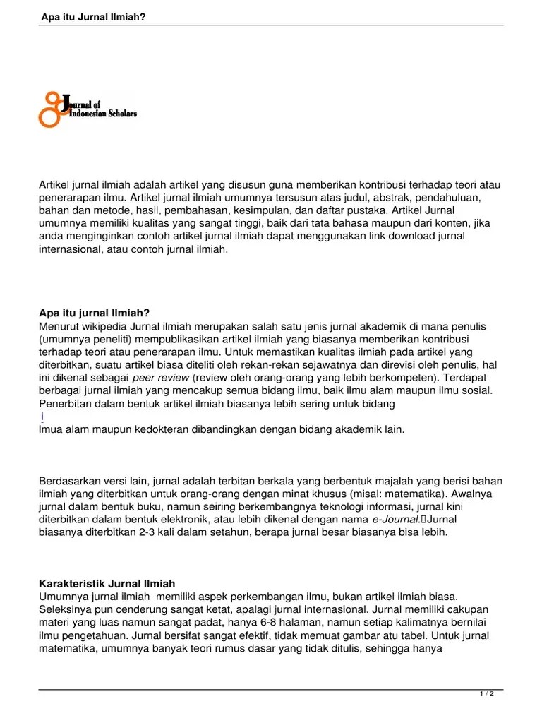 Apa Itu Jurnal Ilmiah