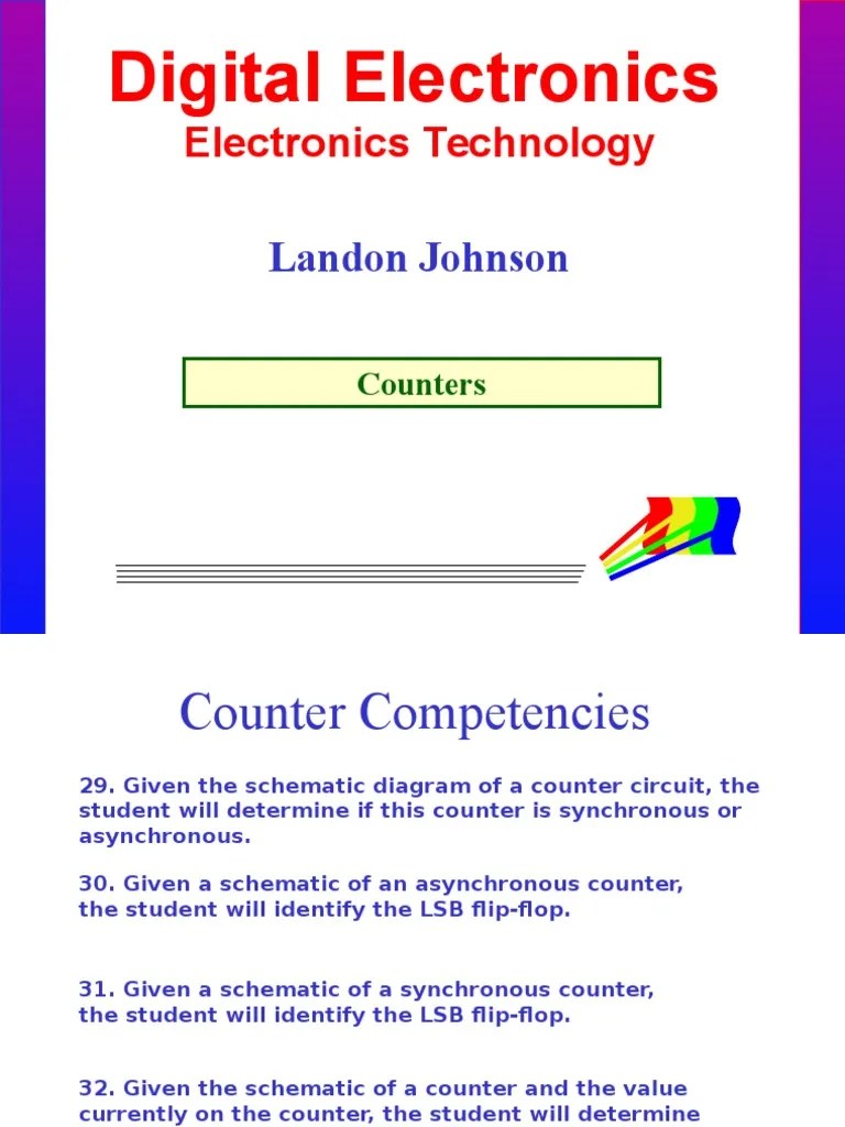 Notes On Counters (Digital Electronics) PDF Electronics Digital
