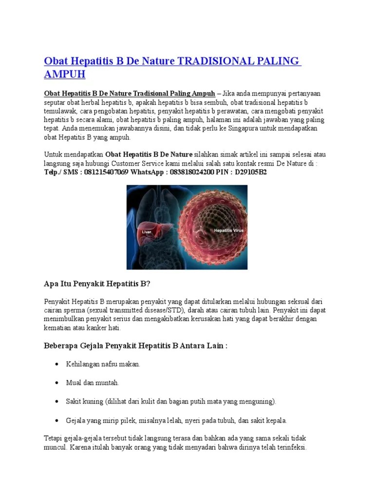 Obat Hepatitis B TRADISIONAL PALING AMPUH | PDF