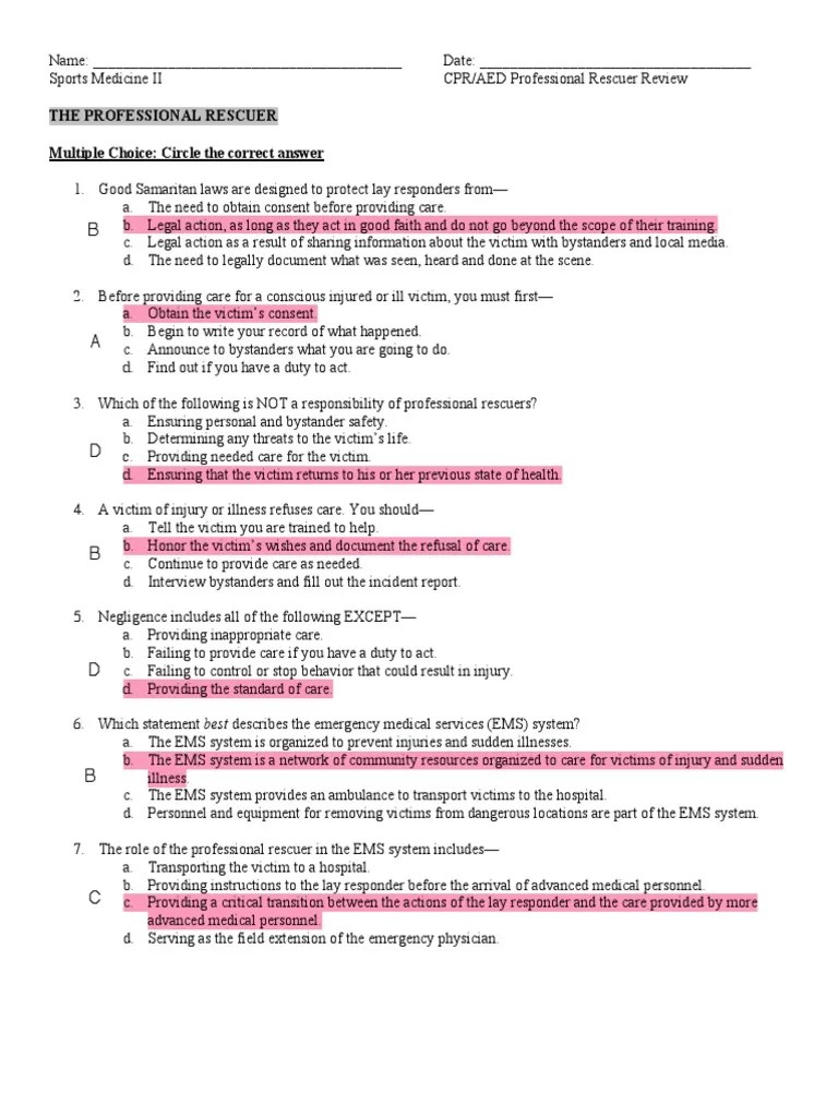cpr review worksheet ans key Cardiopulmonary Resuscitation Cardiac