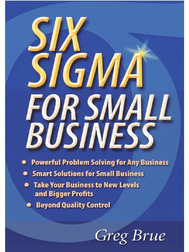 Six Sigma For Small Business PDF Six Sigma Experiment