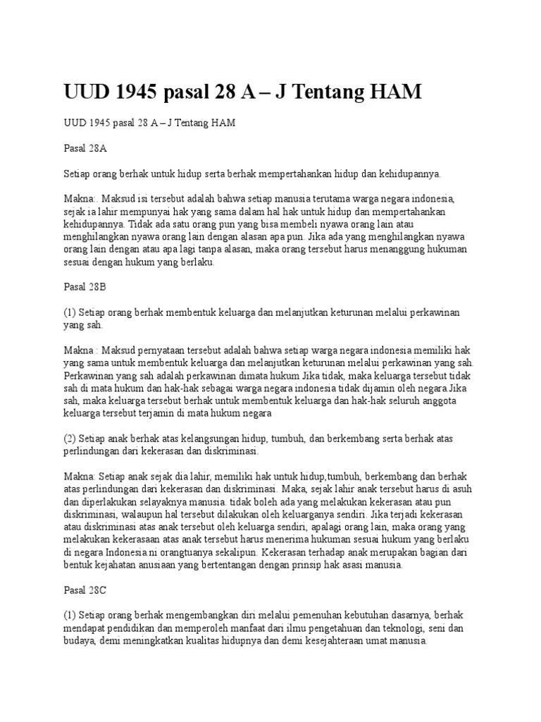 Uud 1945 Pasal 28 - Berbagi Informasi
