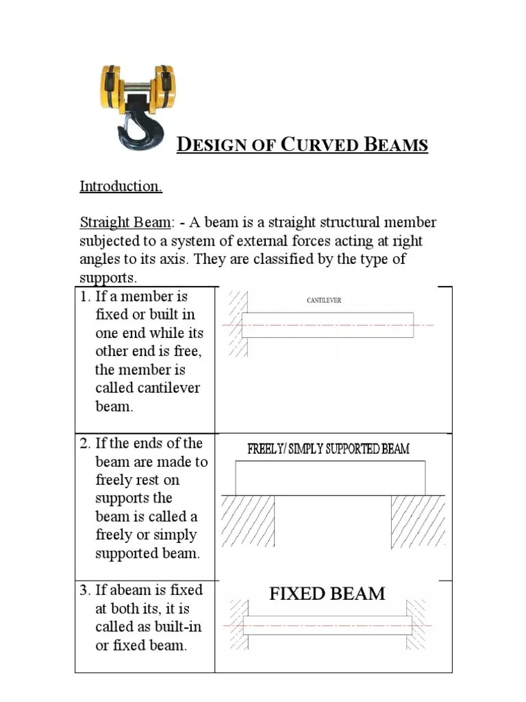 Design of Curved Beams Beam (Structure) Bending
