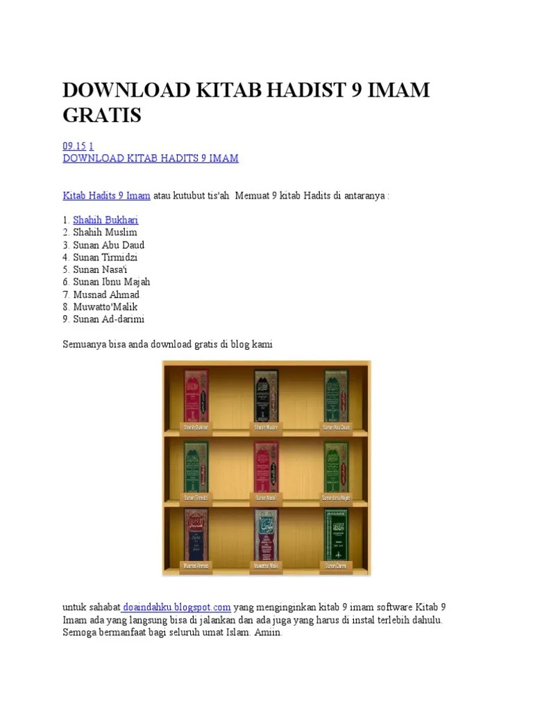 Kitab Hadist 9 Imam Gratis | PDF