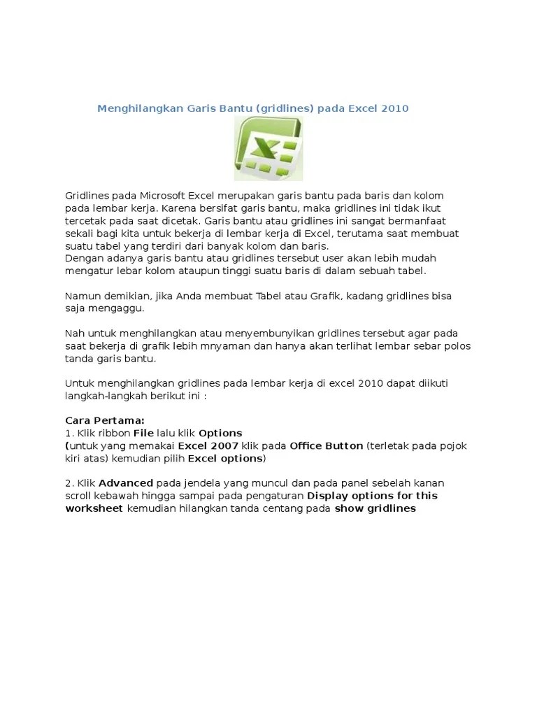 Cara Print File Di Excel Agar Tidak Terpotong Dan Sesuai Dengan Kertas | PDF