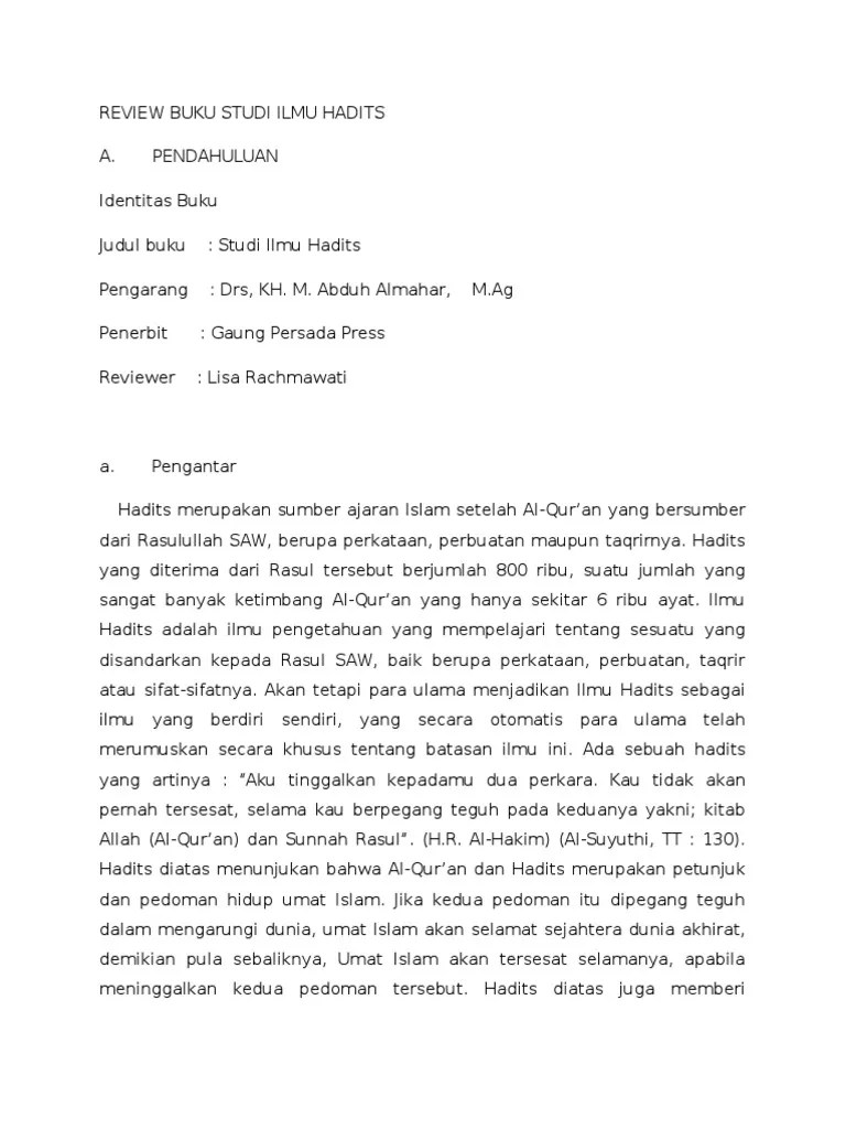 Review Buku Hadis | PDF