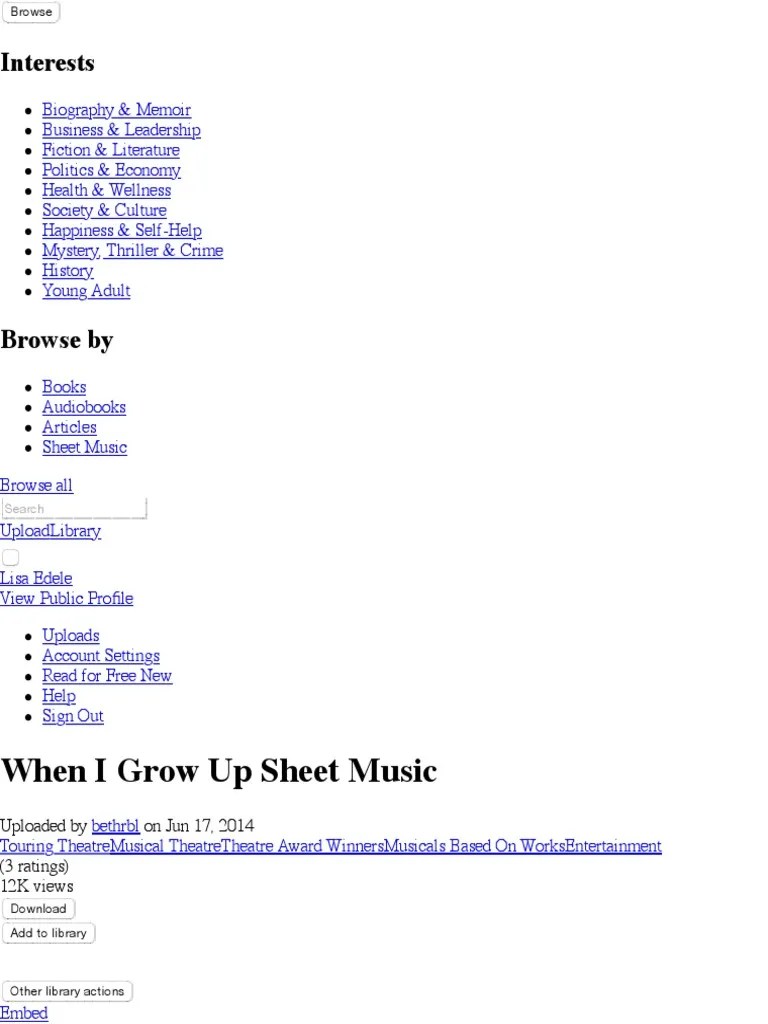 When I Grow Up Sheet Music.pdf Scribd