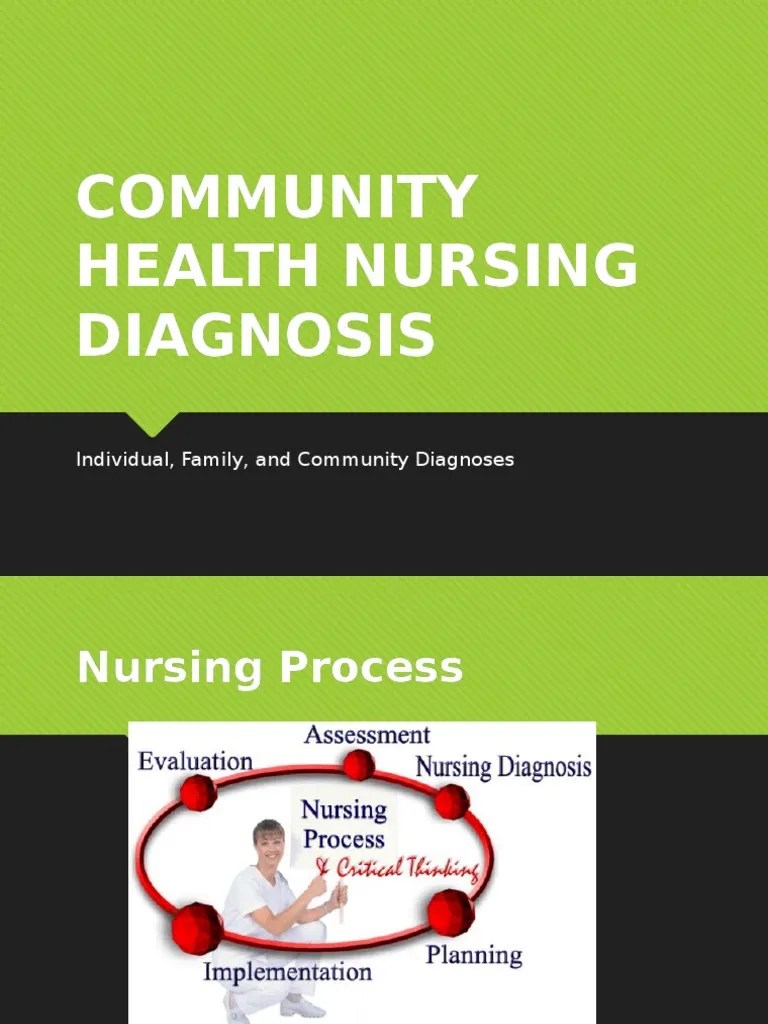 Community Health Nursing Diagnosis Ggg Medical Diagnosis