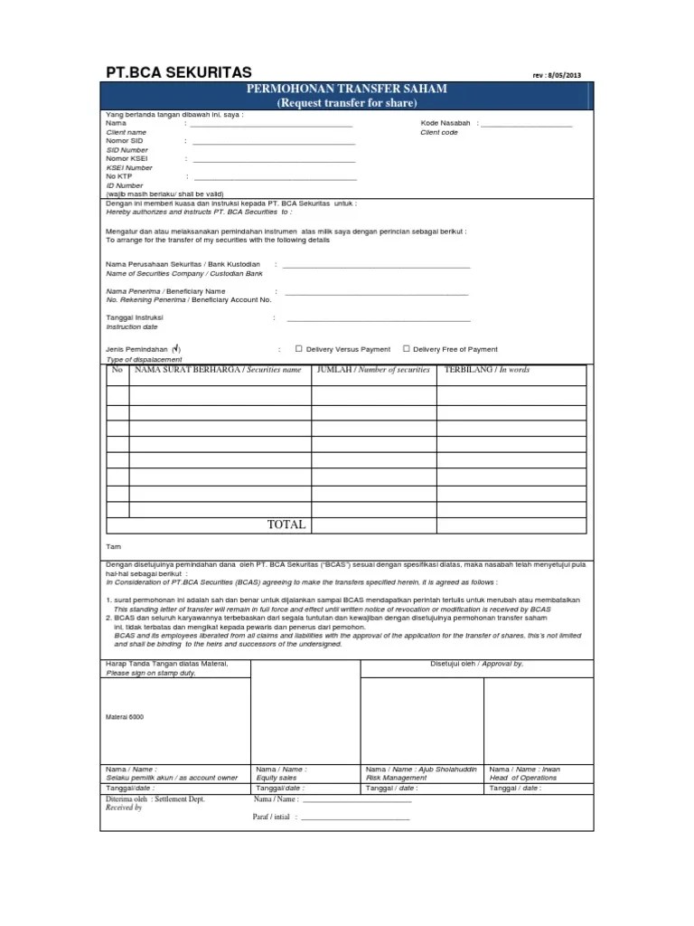 Stock Withdrawal Form PDF