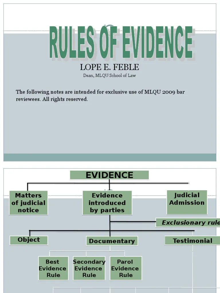 Evidence 2.ppt Hearsay Evidence (Law)