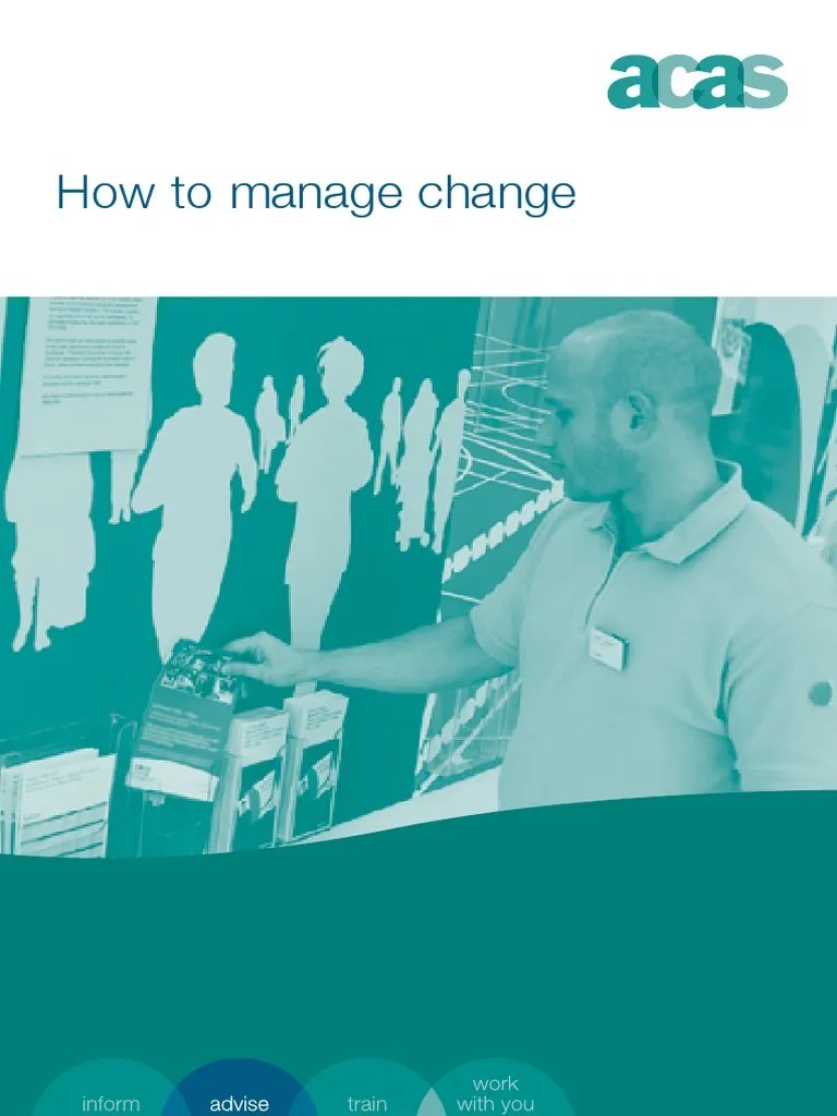 Acas How to Manage Change Advisory Booklet Swot Analysis Employment