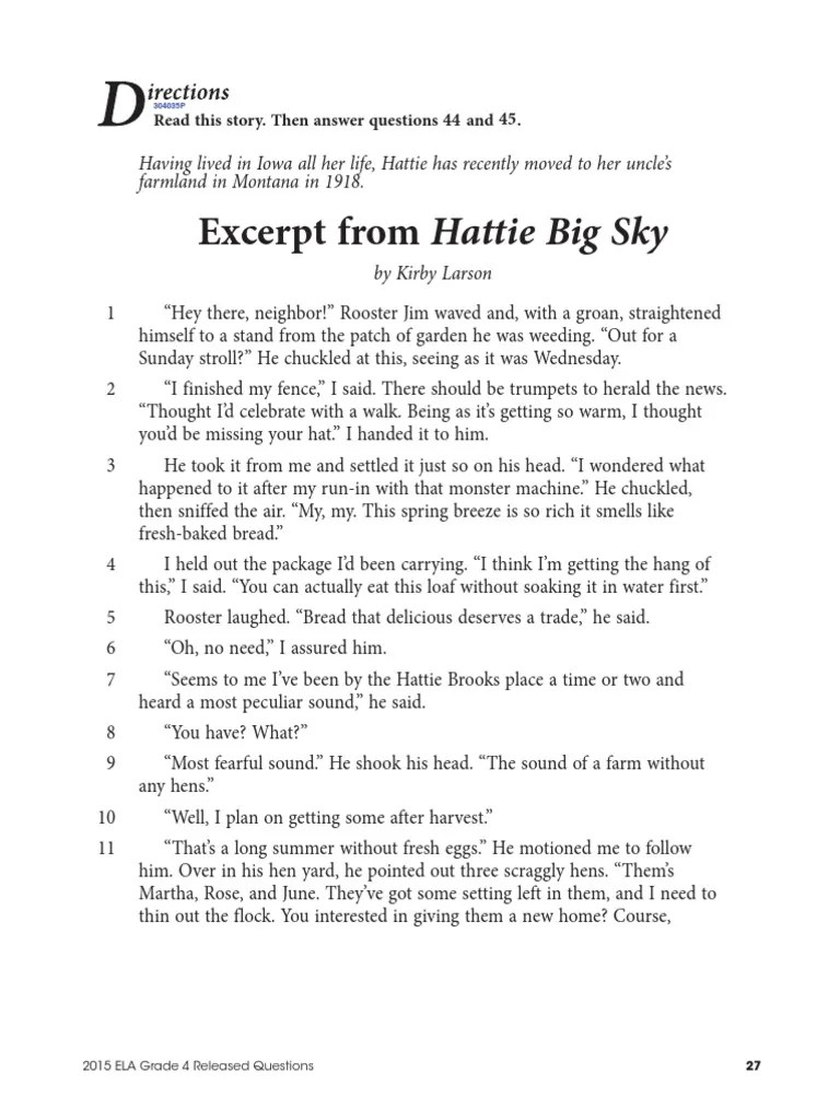 Ela Sample Test 2015 Writing PDF
