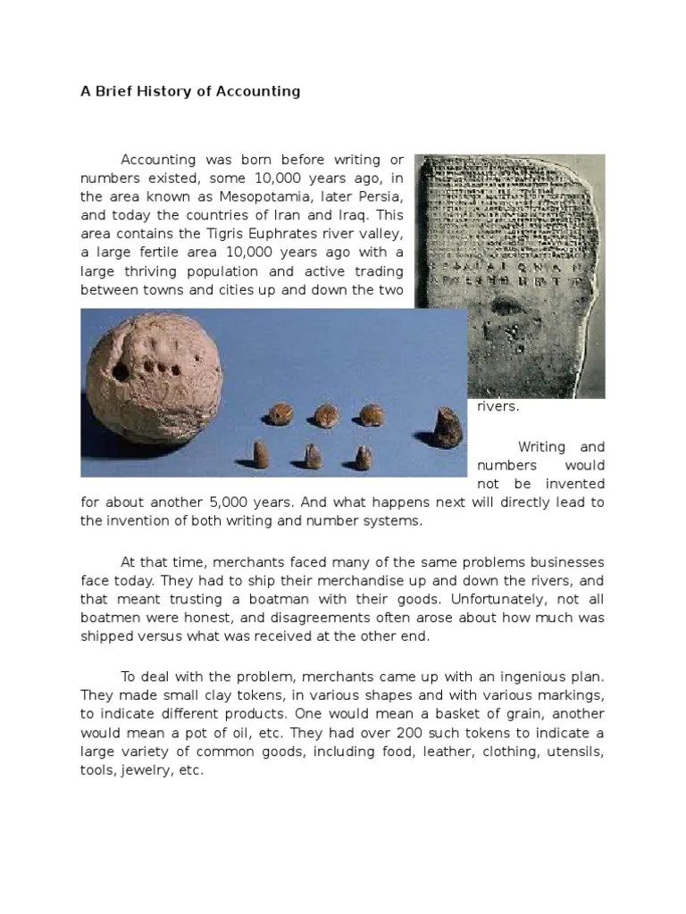 ABriefHistoryofAccounting.docx Generally Accepted Accounting