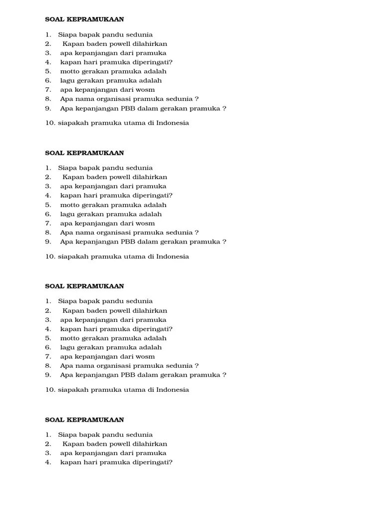 Kepanjangan Dari Wosm - Blog Materi Pramuka