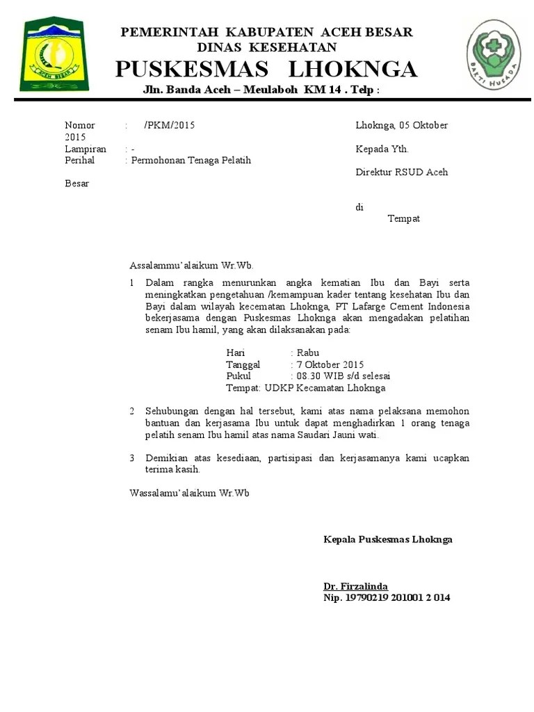 Contoh Surat Permohonan Bantuan Tenaga Kesehatan Kumpulan Surat Penting