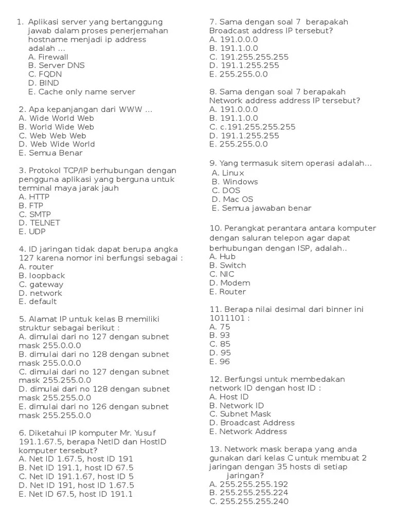 Berfungsi Untuk Membedakan Network Id Dengan Host Id Adalah - Berbagai  Perbedaan