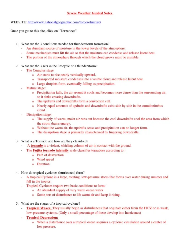 severe weather webquest | Tropical Cyclones | Tornadoes