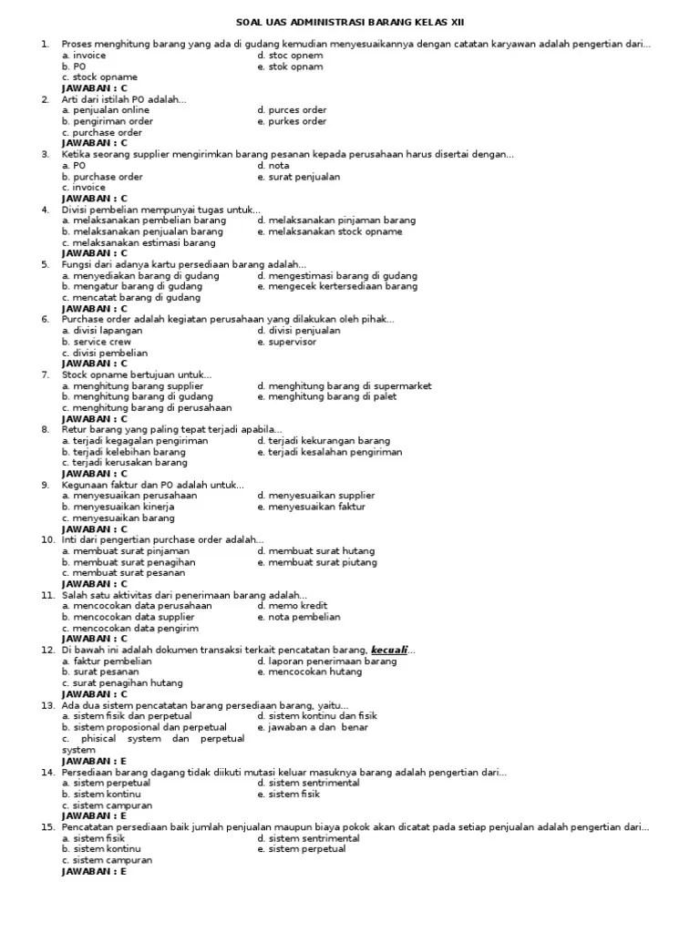 Soal Uts Administrasi Keuangan Negara
