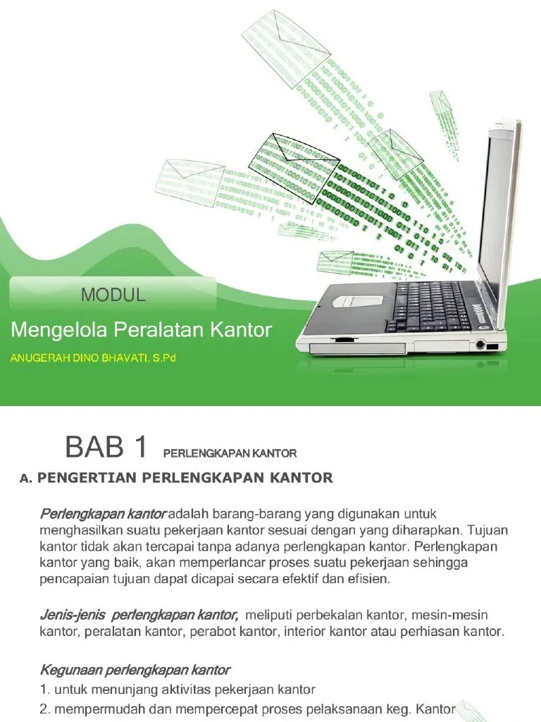 Modul Mengelola Peralatan Kantor