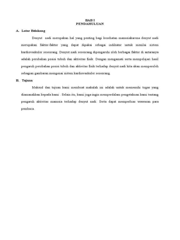 18 Makalah Biologi Denyut Nadi