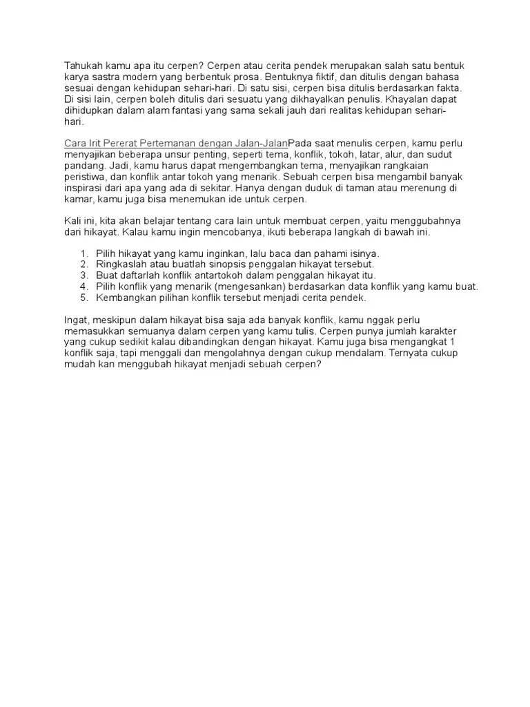 Tahukah Kamu Apa Itu Cerpen | PDF