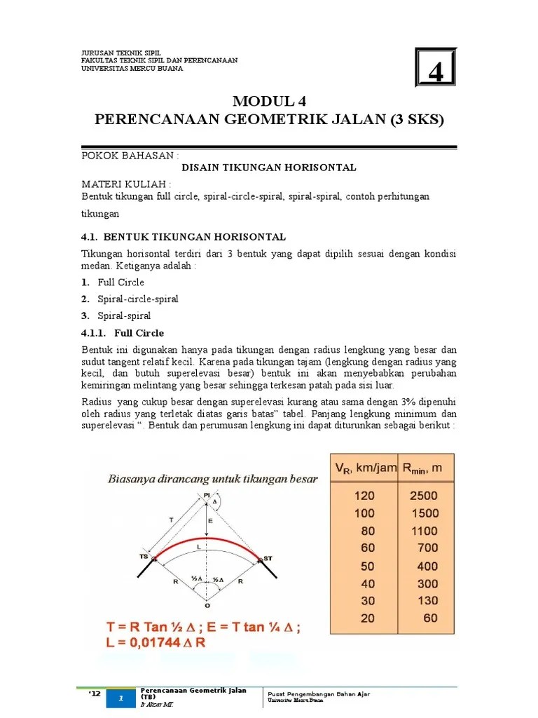 Modul Ajar Perencanaan Geometrik Jalan.doc