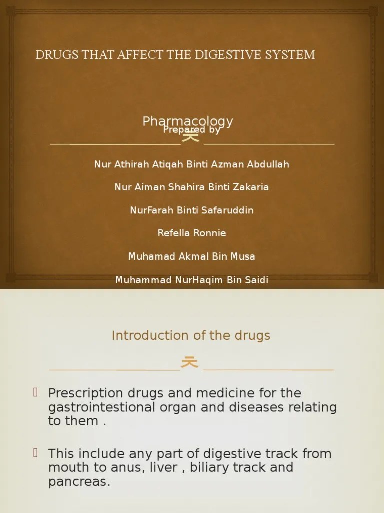 Drugs That Affect The Digestive System PDF Inflammatory Bowel