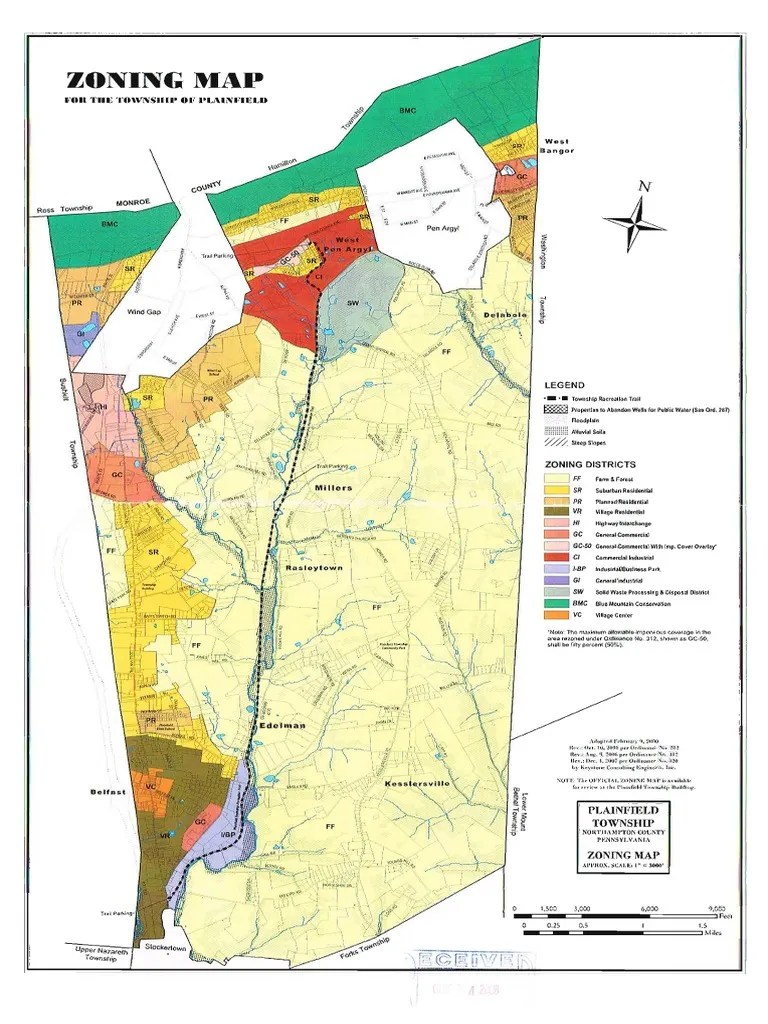 Plainfield Township Zoning Map
