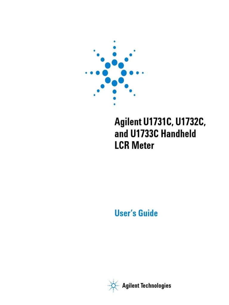 Agilent U1731C LCR Meter PDF Electrical Impedance Capacitor