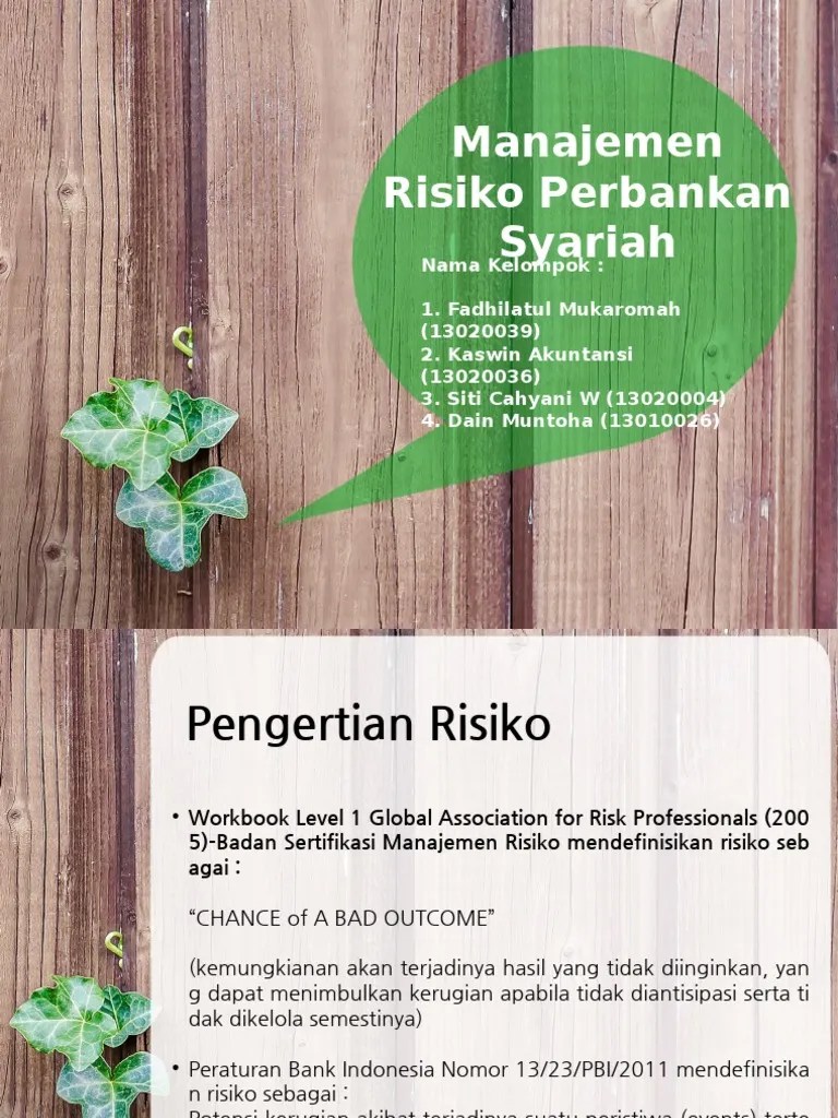 PPT Manajemen Risiko