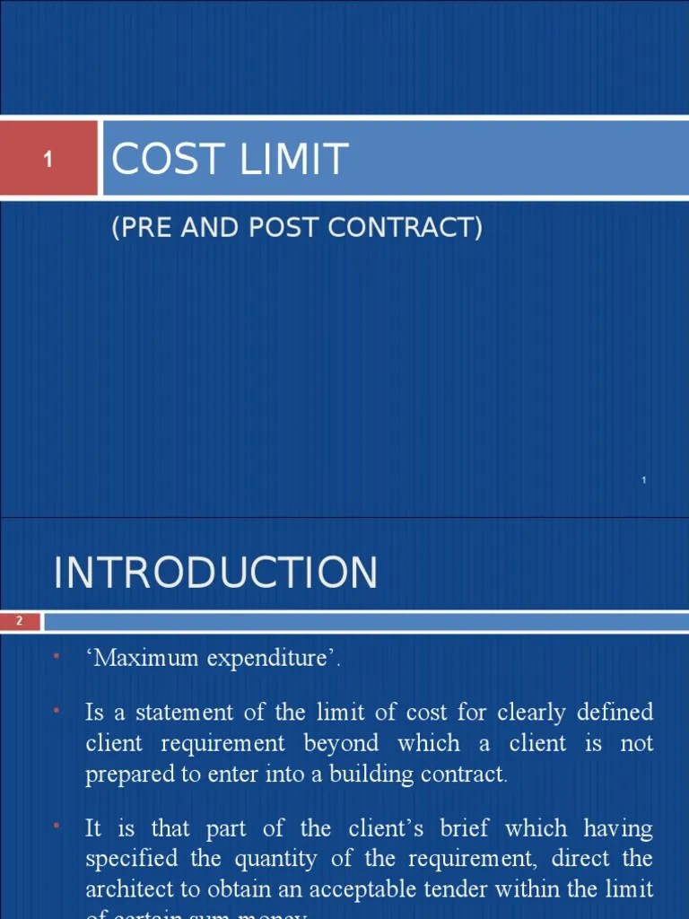 Cost Limit Risk Prices