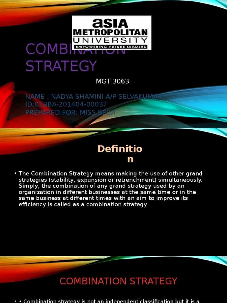 Combination Strategy Economies Business