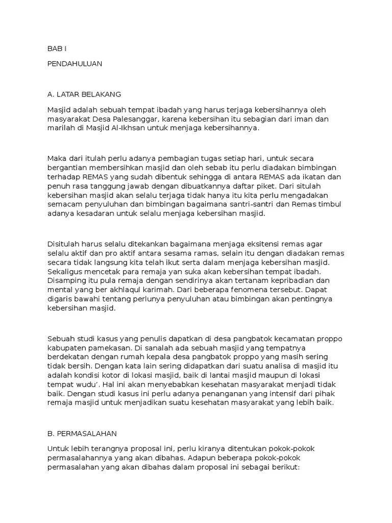 Makalah Membersihkan Masjid | PDF