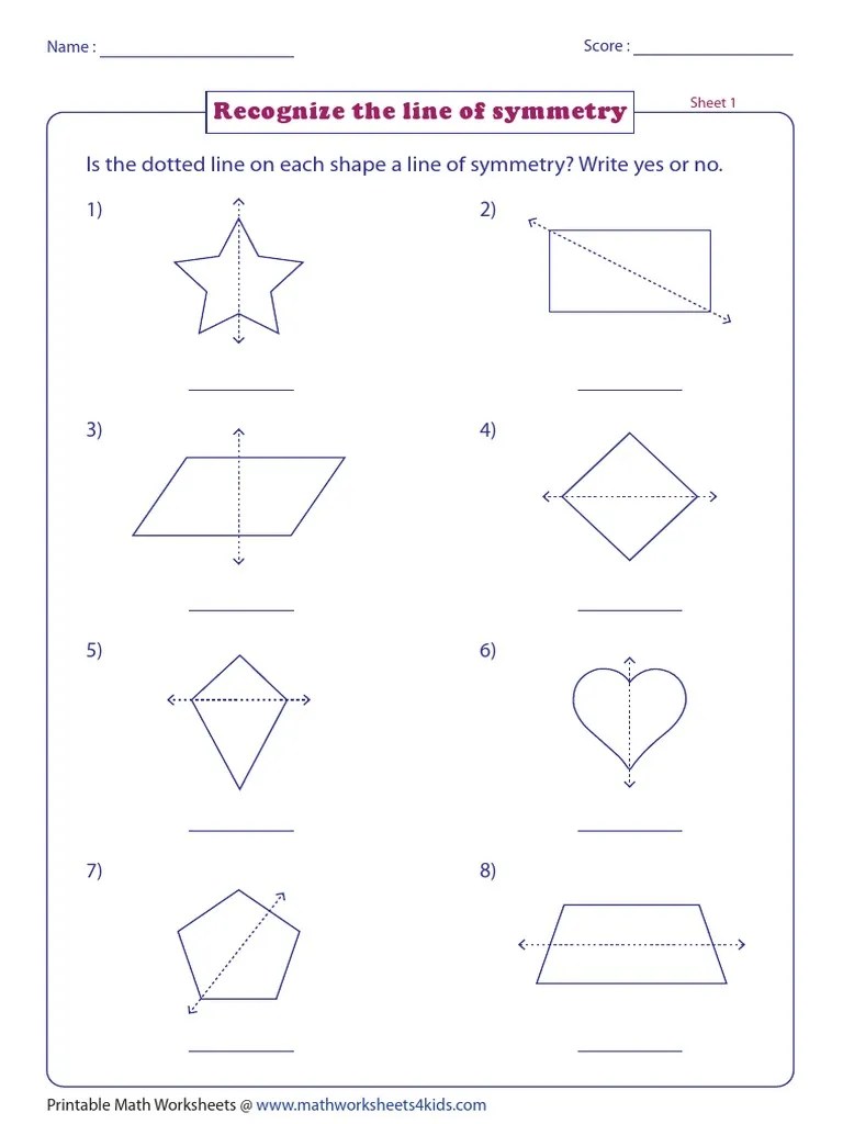 Symmetry All | Worksheet | Symmetry