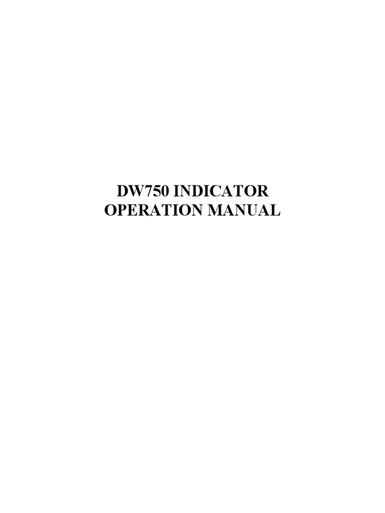 DW750 Manual | PDF | Electrical Connector | Parameter (Computer