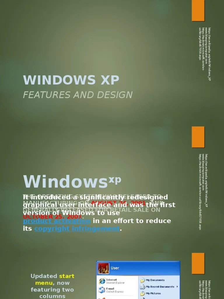 Windows XP Features and Design PDF Windows Xp Microsoft Windows
