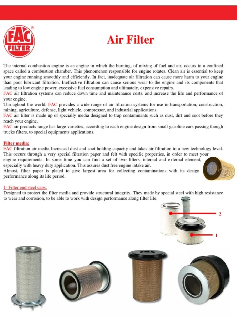Air Filter Internal Combustion Engine Industries