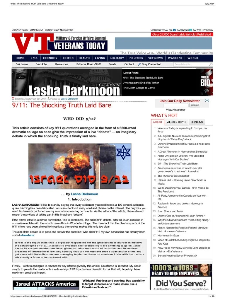 911 (The Shocking Truth Laid Bare) PDF PDF September 11 Attacks(01)
