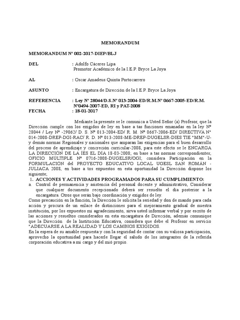 139867316 Modelo Memorandum