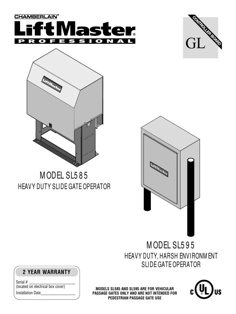 LiftMaster Gate Operator | PDF | Electrical Wiring | Screw