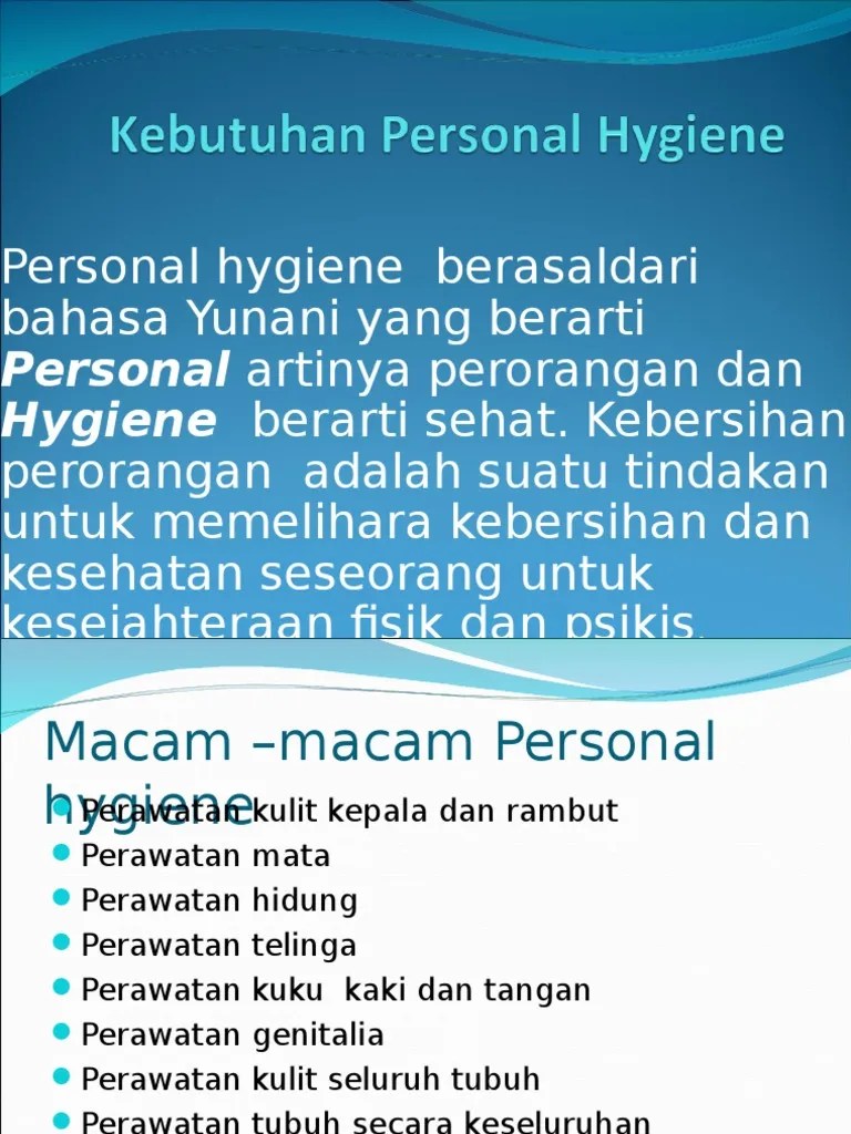 Kebutuhan Personal Hygiene | PDF