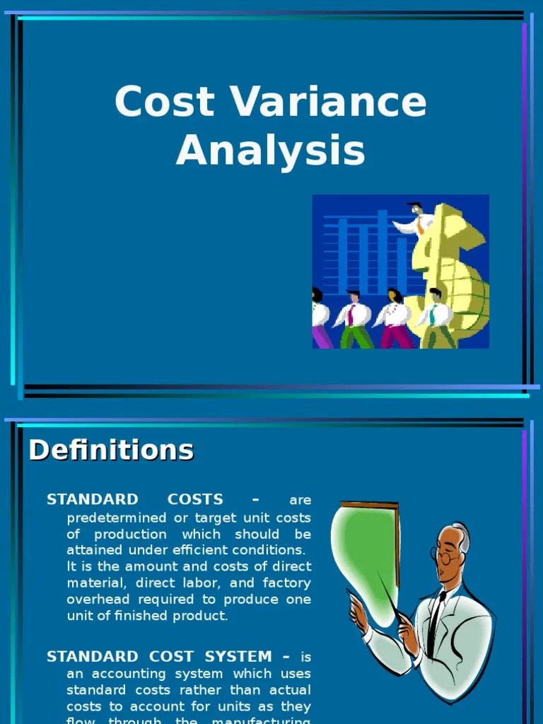 Cost Variance Analysis PDF Labour Economics Inventory
