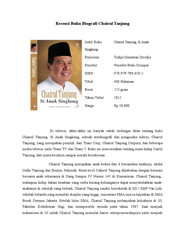 Biografi Chairul Tanjung Dalam Bahasa Sunda