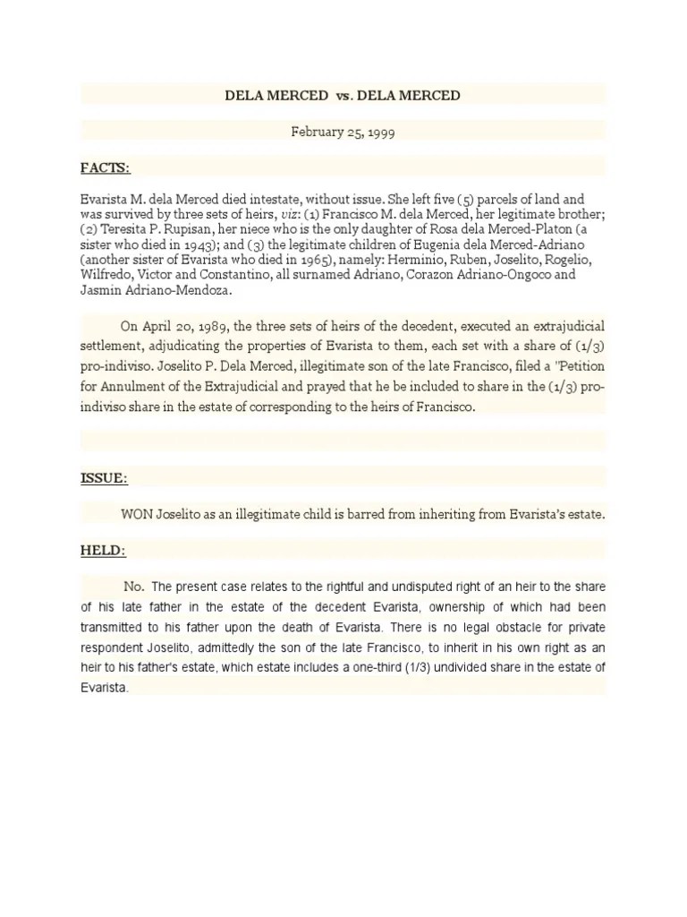 Inheritance Rights of an Illegitimate Child in the Intestate Estate of