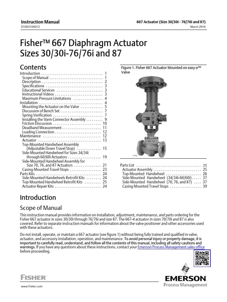 IOM_Fisher667Sizes30_30i76_76iand87 Valve Actuator