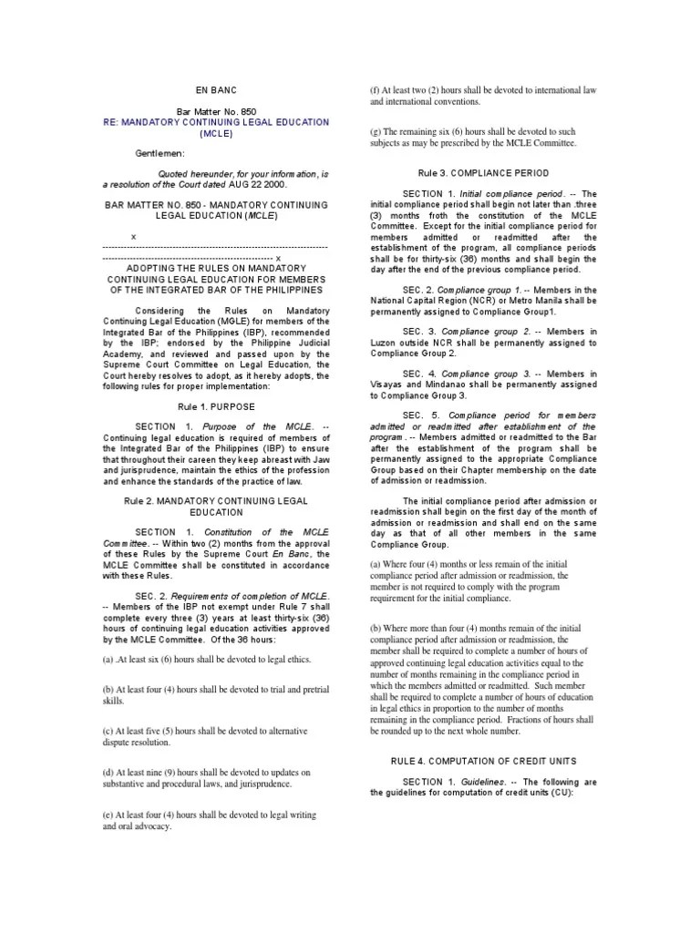 Bar Matter 850.pdf Legal Education Government