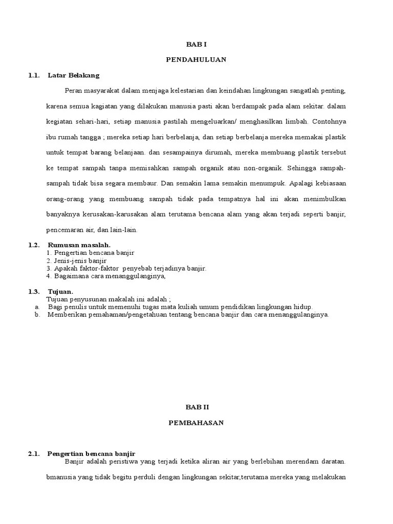 Makalah Bencana Banjir | PDF